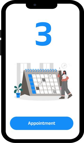 Image of a smartphone detailing Step 3 in the 3-part process for installing solar panels on your home in Iowa, highlighting the final step: booking an installation appointment. The phone's display showcases a simple and straightforward interface for scheduling a professional solar panel installation, signifying the ease with which Iowa homeowners can finalize their commitment to renewable energy. This visual encourages immediate action towards adopting sustainable solar solutions in Iowa, illustrating the seamless journey from inquiry to solar energy independence.